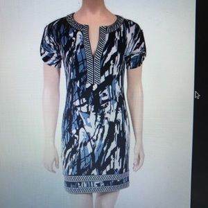 Blue and white Koe BCBG MaxAzria dress